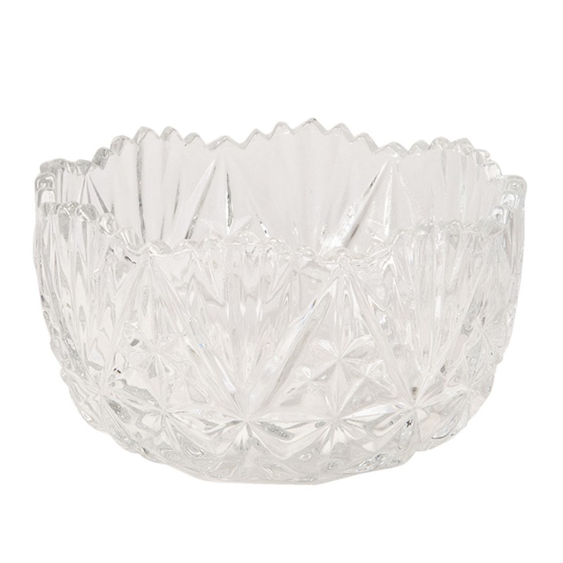 Clayre & Eef 6GL2840 Glazen Potje Ø 10x13 Cm Glas Rond Potje