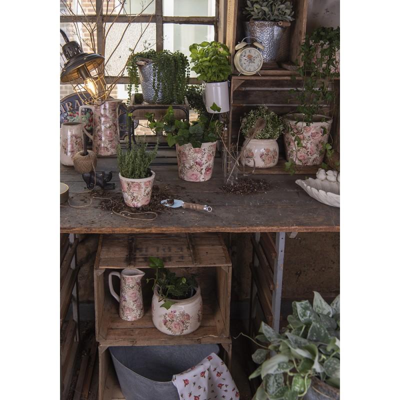 Clayre & Eef 6GL2926 Decoratie Schenkkan 500 Ml Glas Rond Waterkan