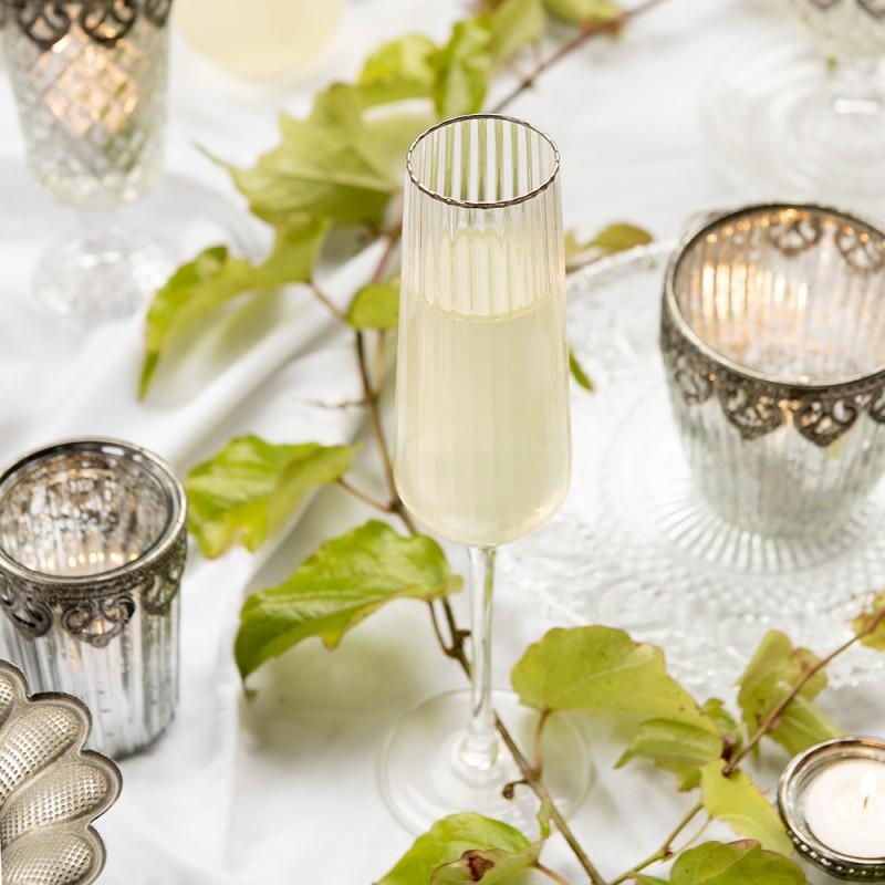 Clayre & Eef 6GL3254 Champagneglas 250 Ml Glas Wijnglas