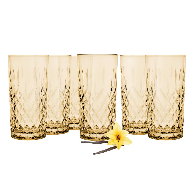 Clayre & Eef 6GL3469 Waterglas 280 Ml Bruin Glas Drinkbeker