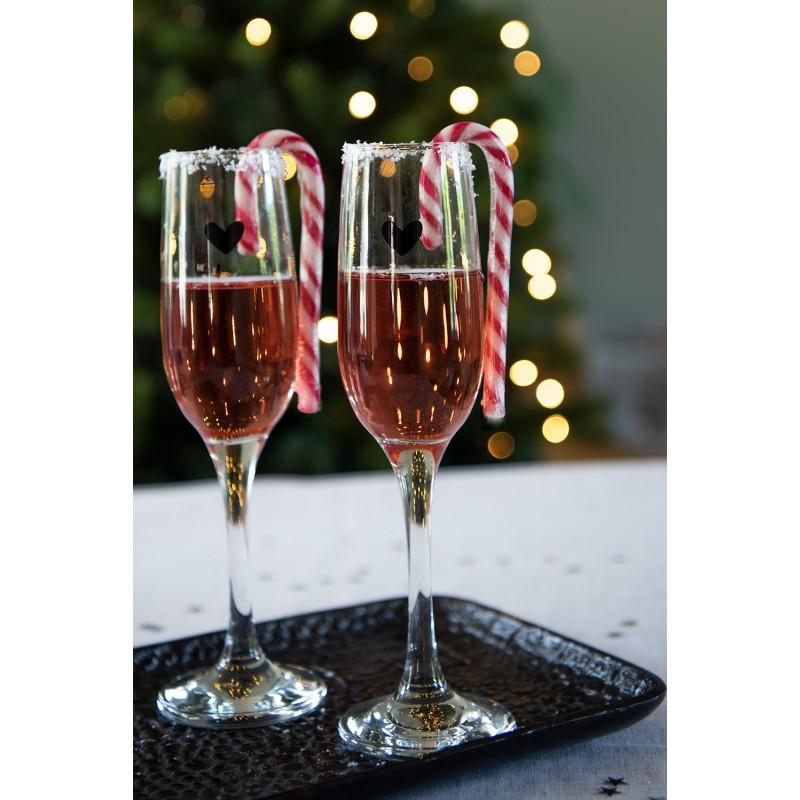 Clayre & Eef 6GL3524 Champagneglas 200 Ml Glas Hart Wijnglas