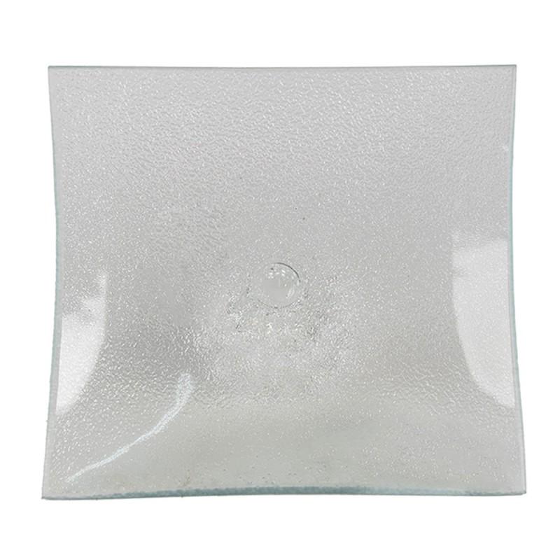 Clayre & Eef 6GL4607 Decoratie Schaal 15x15x7 Cm Transparant Glas Serveerschaal