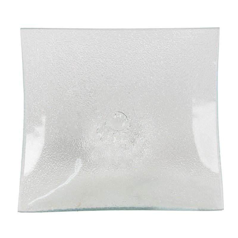 Clayre & Eef 6GL4608 Decoratie Schaal 19x19x7 Cm Transparant Glas