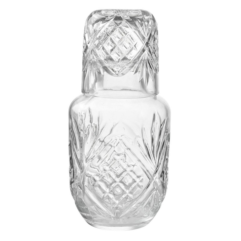 clayre & eef 6GL4721 Karaf met Glas 550 ml Transparant Glas