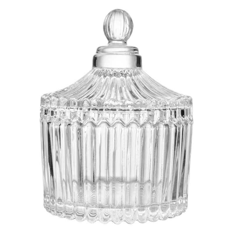 clayre & eef 6GL4725 Voorraadpot Ø 7x9 cm Transparant Glas