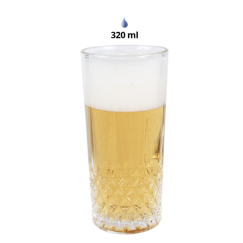 Clayre & Eef 6GL4887 Waterglas 320 Ml Transparant Glas Drinkbeker