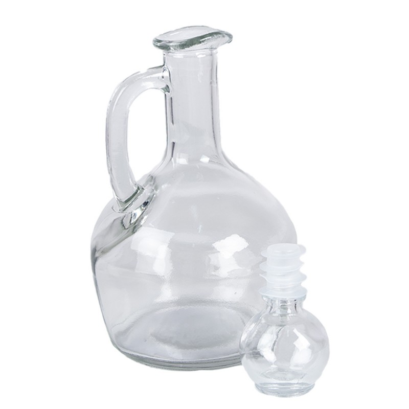 Clayre & Eef 6GL4906 Decoratie Fles 400 Ml Transparant Glas
