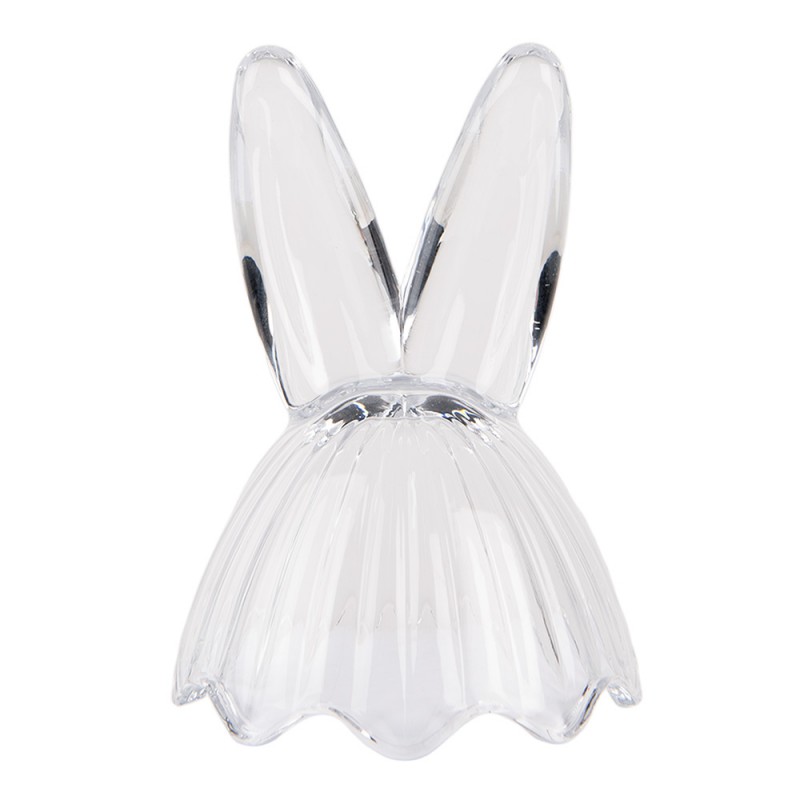 Clayre & Eef 6GL4913 Glazen Potje Ei Ø 10x21 Cm Transparant Glas