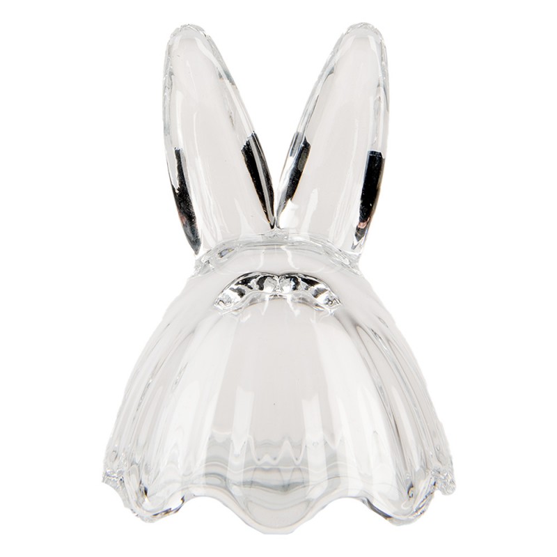 Clayre & Eef 6GL4915 Glazen Potje Ei Ø 6x11 Cm Transparant Glas