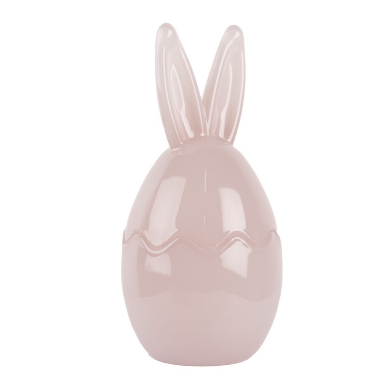 Clayre & Eef 6GL4919 Glazen Potje Ei Ø 9x17 Cm Roze Glas