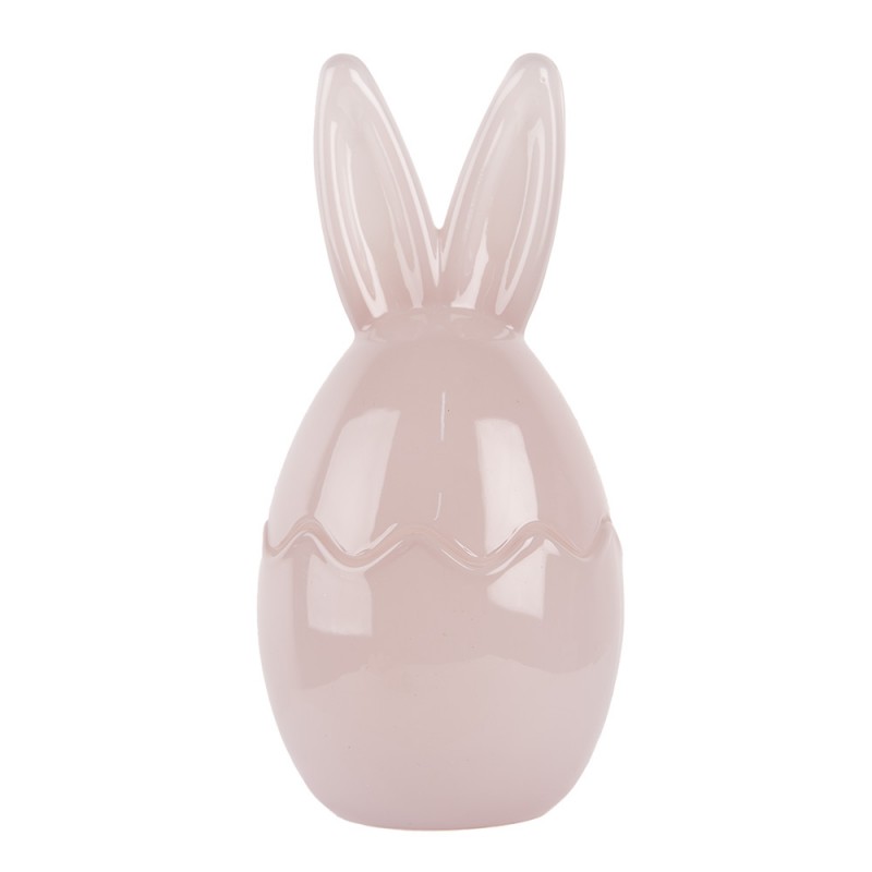 Clayre & Eef 6GL4919 Glazen Potje Ei Ø 9x17 Cm Roze Glas