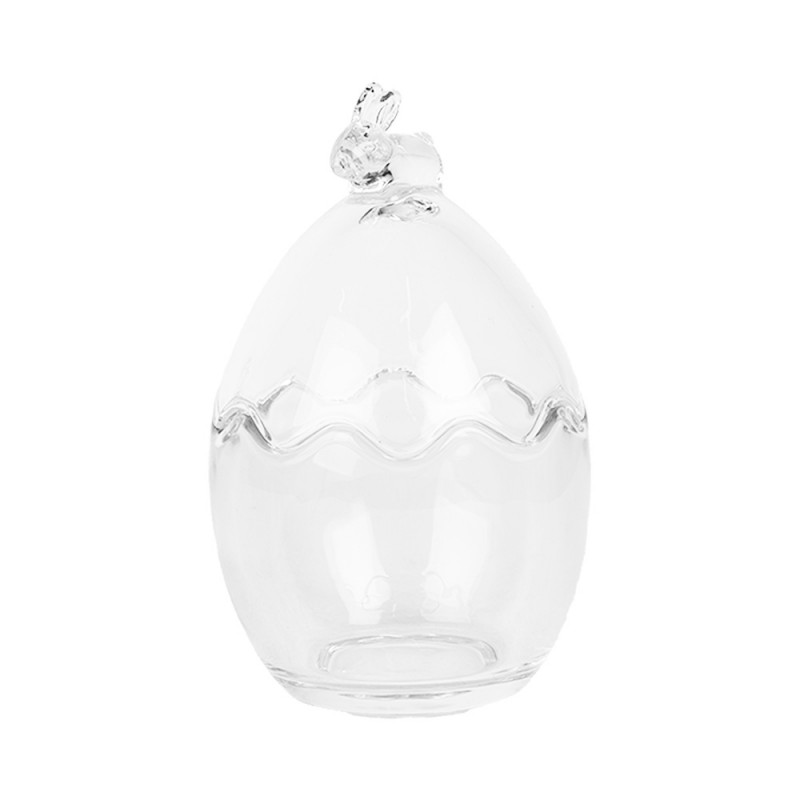 Clayre & Eef 6GL4921 Glazen Potje Ø 11x17 Cm Transparant Glas