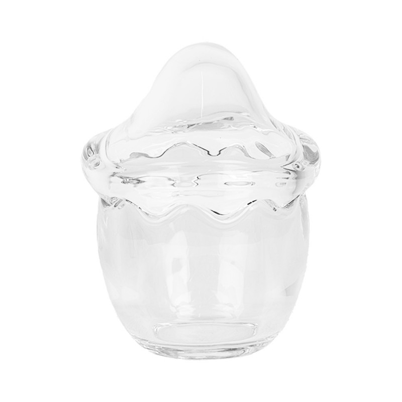 Clayre & Eef 6GL4923 Glazen Potje Ø 9x12 Cm Transparant Glas