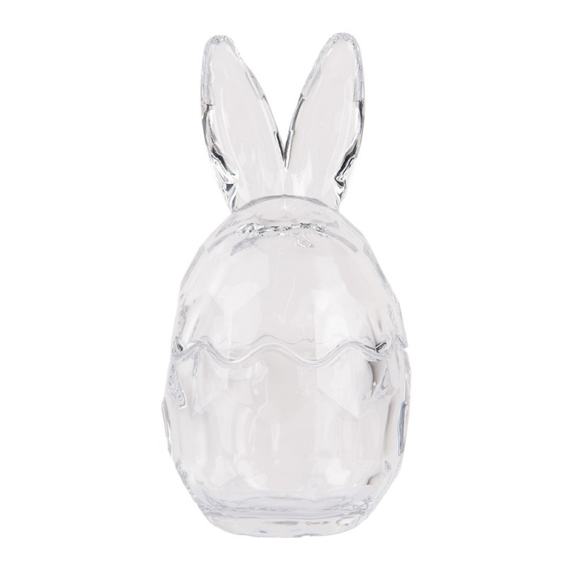 clayre & eef 6GL4944 Glazen potje Ei Ø 9x17 cm Transparant Glas