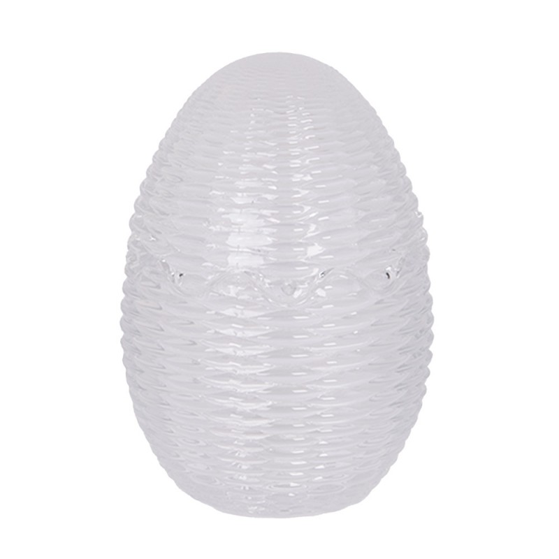 clayre & eef 6GL4946 Glazen potje Ei Ø 8x12 cm Transparant Glas