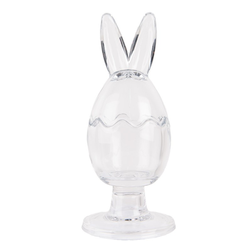 clayre & eef 6GL4948 Glazen potje Ei Ø 9x22 cm Transparant Glas