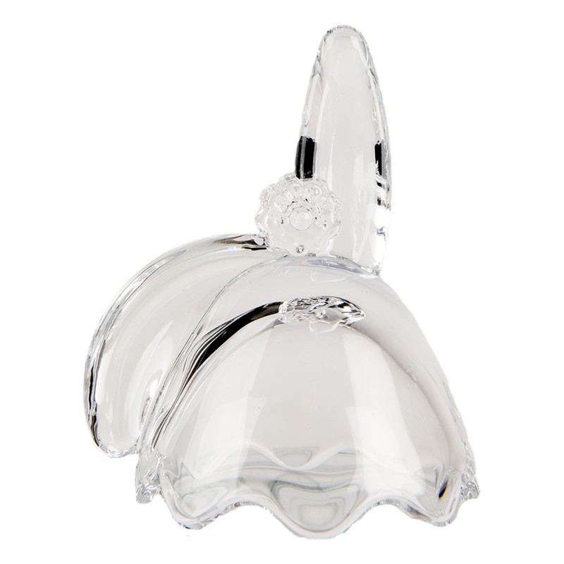 Clayre & Eef 6GL4950 Glazen Potje Ei 6x6x12 Cm Transparant Glas