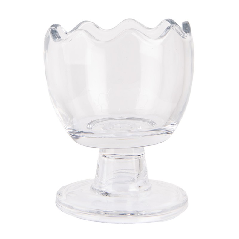 Clayre & Eef 6GL4989 Glazen Potje Kip Ø 10x22 Cm Transparant Glas