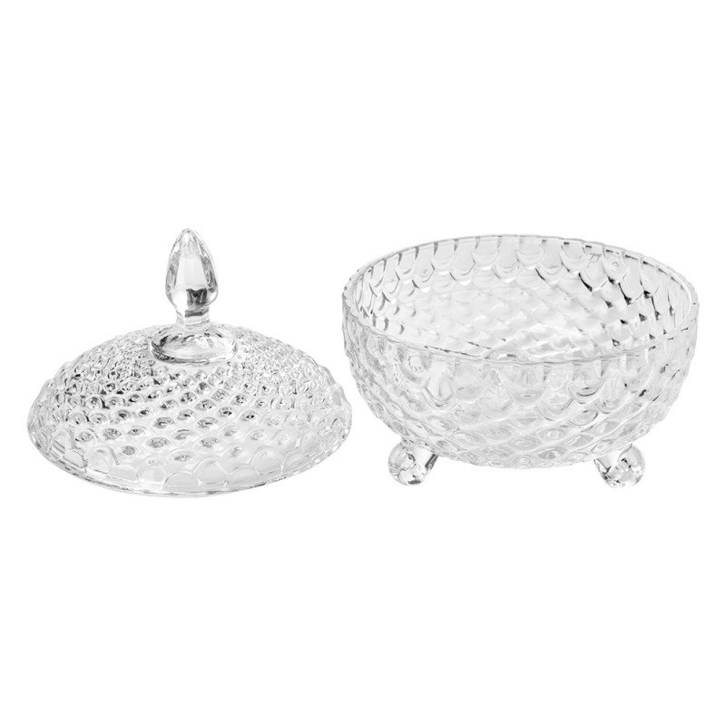 Clayre & Eef 6GL4997 Voorraadpot Ø 17x19 Cm Transparant Glas