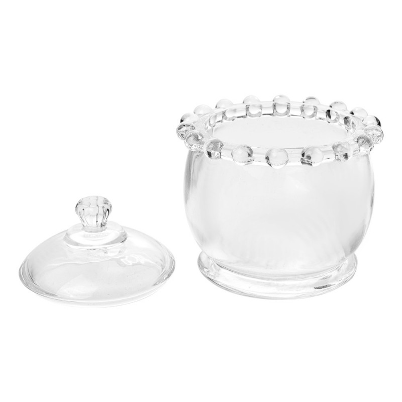 Clayre & Eef 6GL5001 Voorraadpot Ø 8x10 Cm Transparant Glas