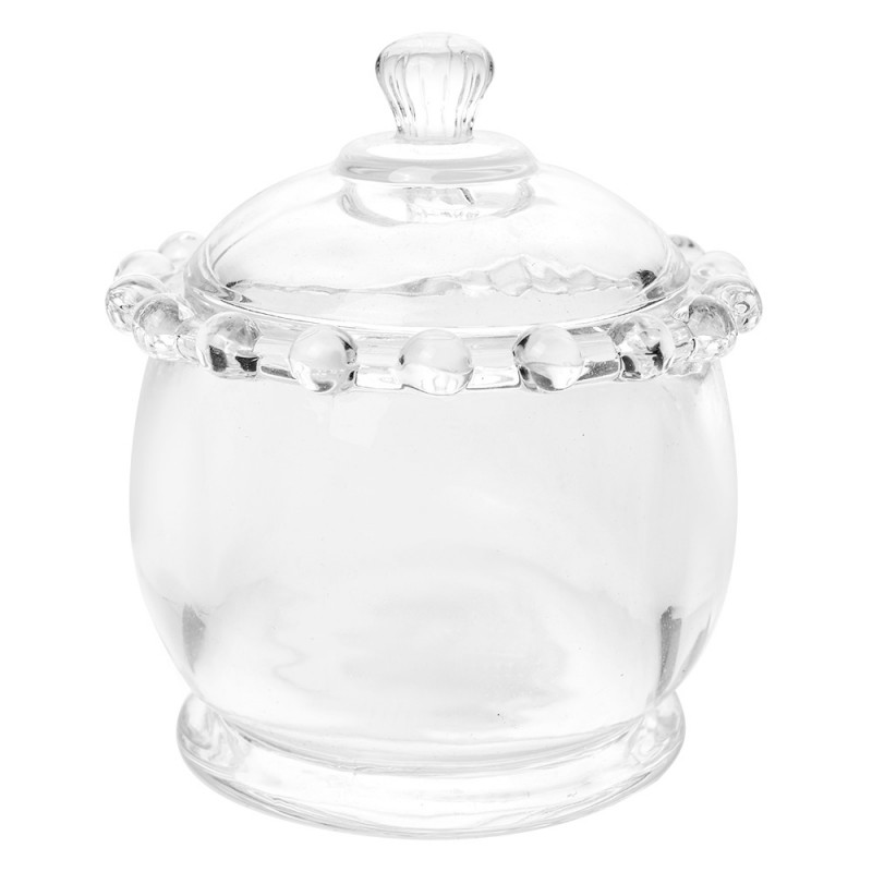 clayre & eef 6GL5001 Voorraadpot Ø 8x10 cm Transparant Glas