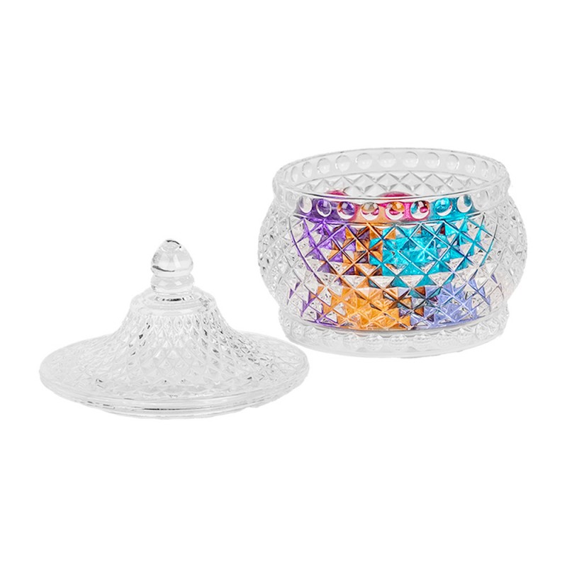 Clayre & Eef 6GL5004 Voorraadpot Ø 10x11 Cm Transparant Glas