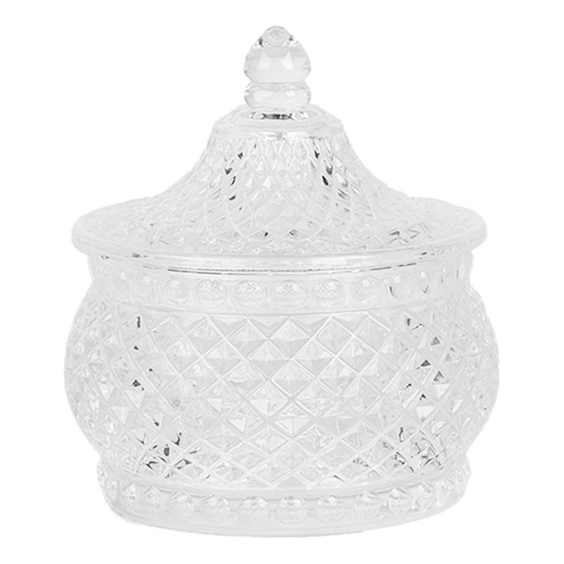 clayre & eef 6GL5004 Voorraadpot Ø 10x11 cm Transparant Glas