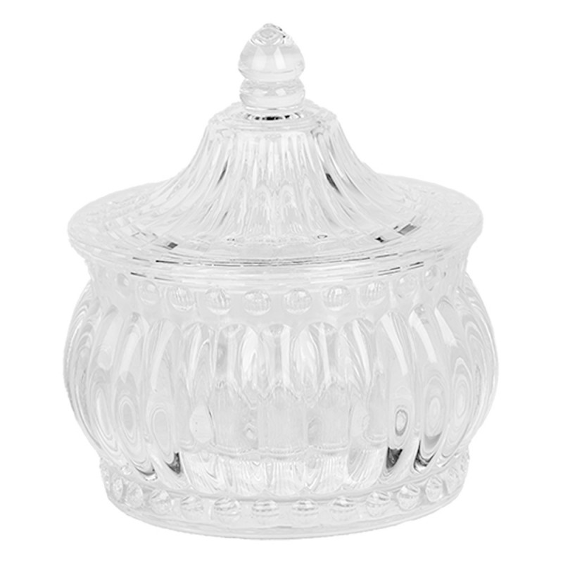 Clayre & Eef 6GL5005 Voorraadpot Ø 10x11cm Transparant Glas