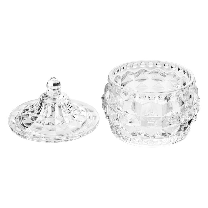 Clayre & Eef 6GL5006 Voorraadpot Ø 10x11 Cm Transparant Glas