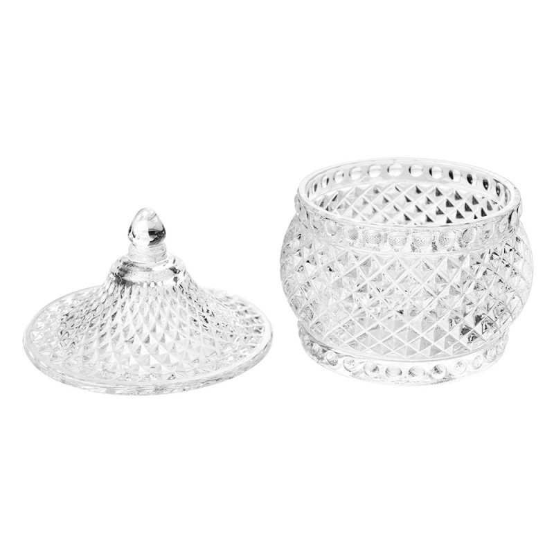 Clayre & Eef 6GL5007 Voorraadpot Ø 8x10 Cm Transparant Glas