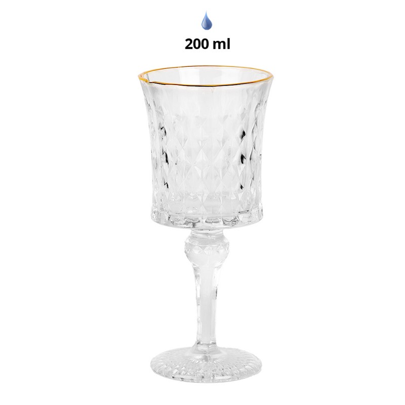 Clayre & Eef 6GL5012 Wijnglas 200 Ml Transparant Glas