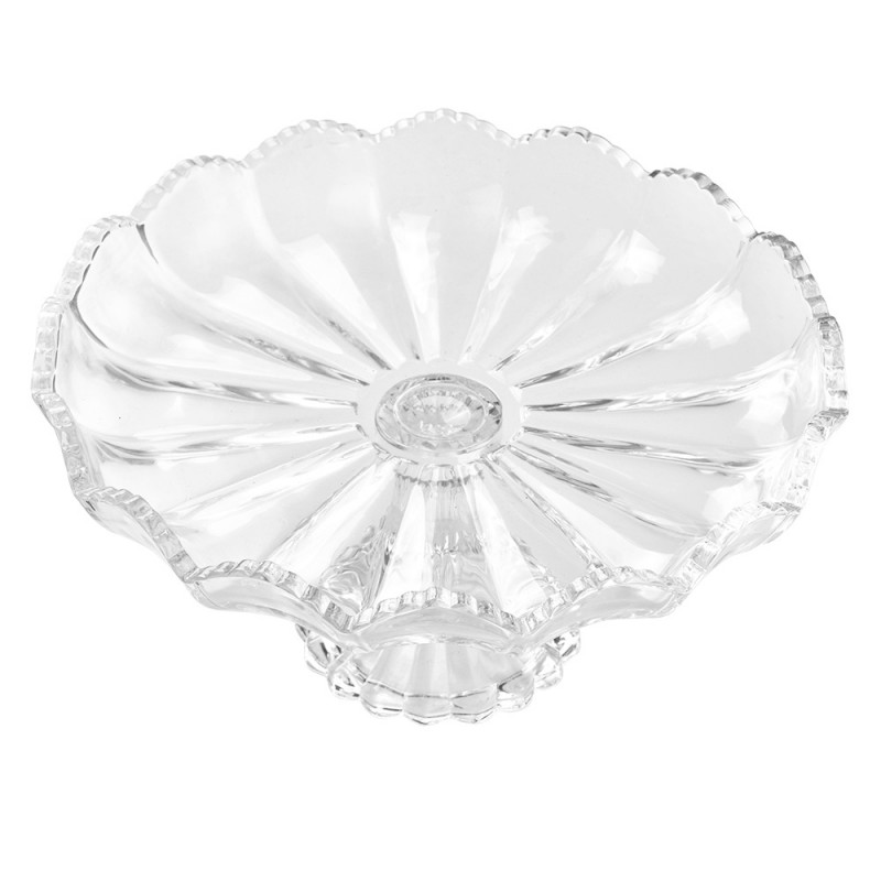 Clayre & Eef 6GL5013 Schaal Ø 23x12 Cm Transparant Glas