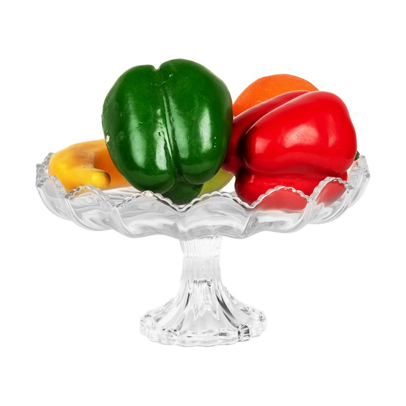 Clayre & Eef 6GL5013 Schaal Ø 23x12 Cm Transparant Glas