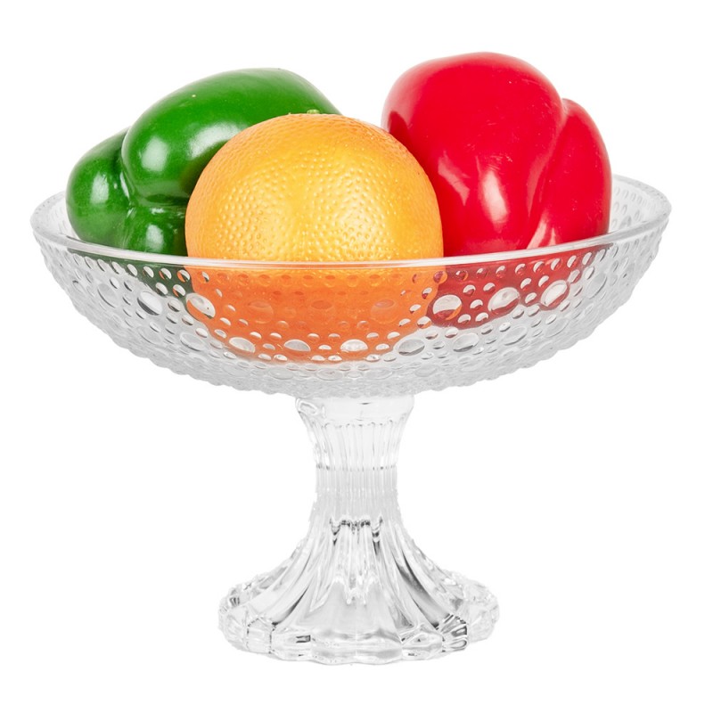 Clayre & Eef 6GL5014 Schaal Ø 20x14 Cm Transparant Glas