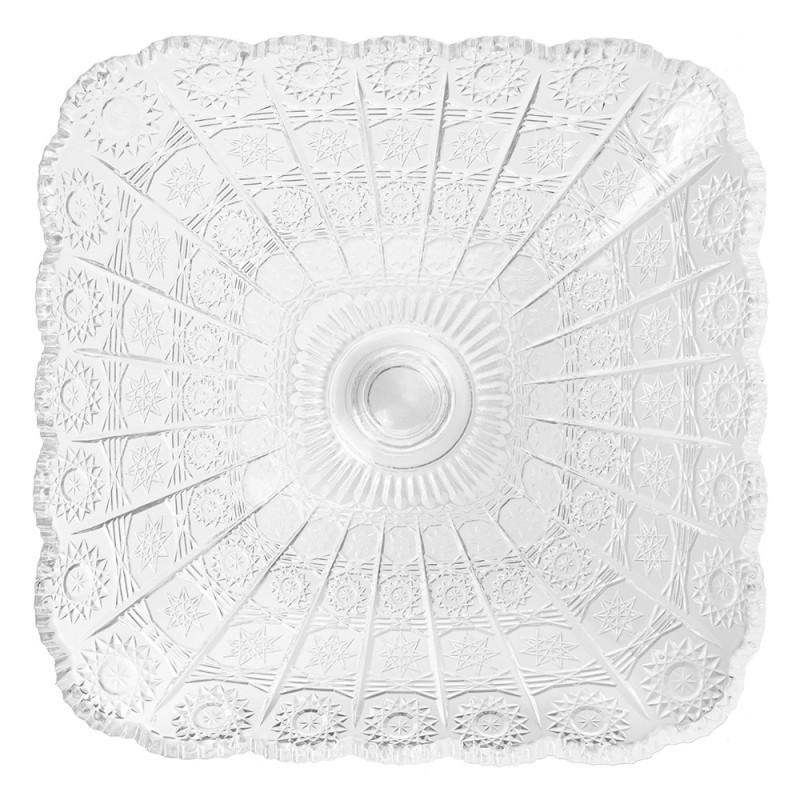 Clayre & Eef 6GL5015 Schaal 29x29x18 Cm Transparant Glas