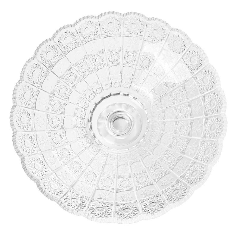 Clayre & Eef 6GL5016 Schaal Ø 32x21 Cm Transparant Glas