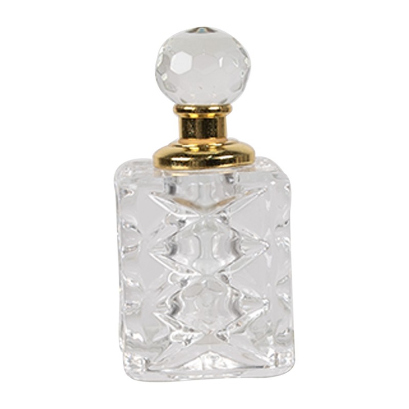 clayre & eef 6GL5017 Parfum Flesje 3x3x7 cm Transparant Glas