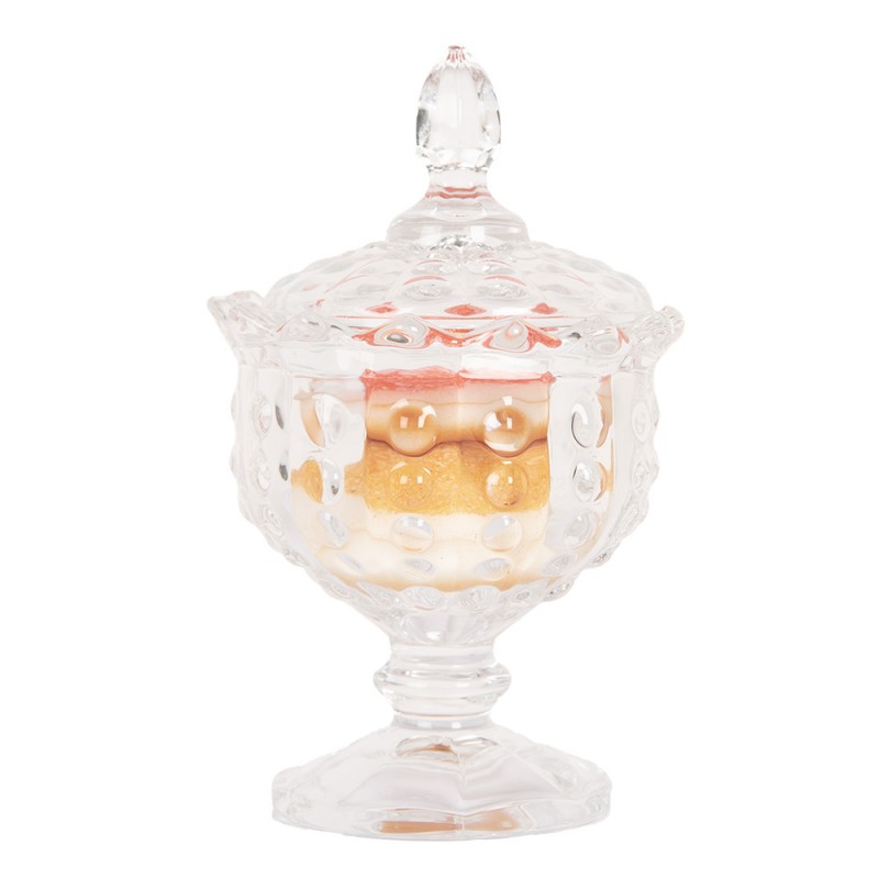 Clayre & Eef 6GL5025 Voorraadpot Ø 9x16 Cm Transparant Glas