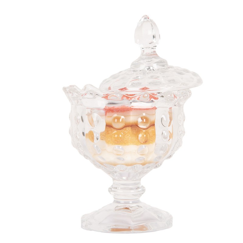 Clayre & Eef 6GL5025 Voorraadpot Ø 9x16 Cm Transparant Glas