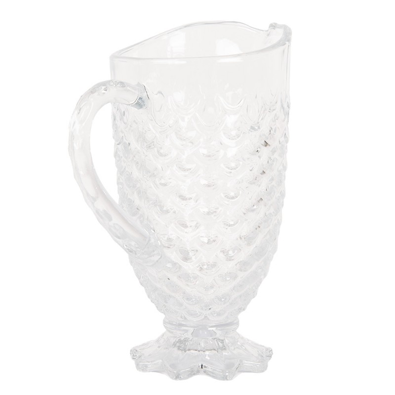 Clayre & Eef 6GL5027 Decoratie Schenkkan 1100 Ml Transparant Glas