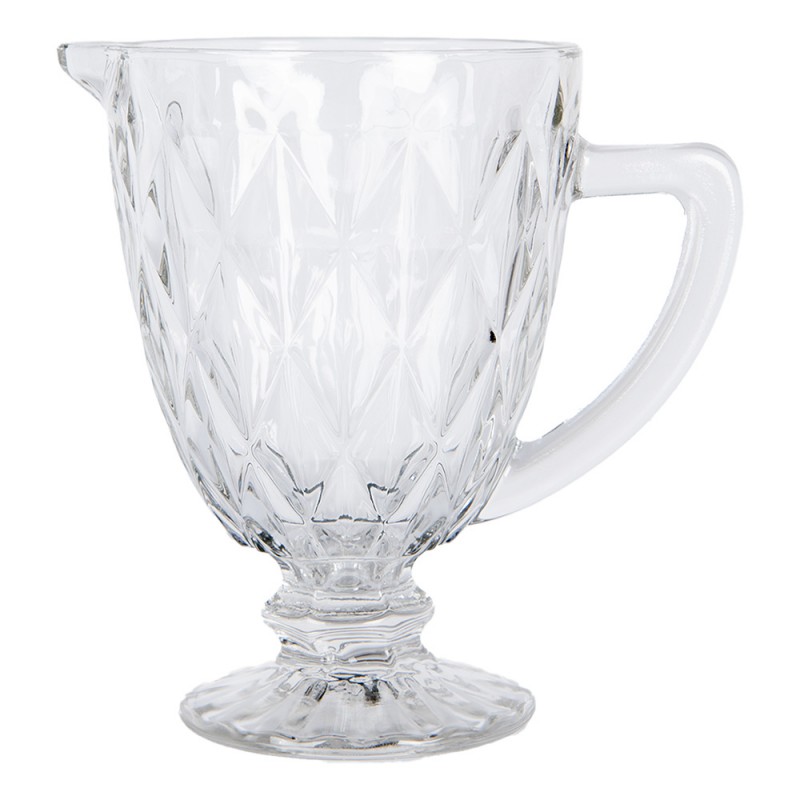 Clayre & Eef 6GL5045 Decoratie Schenkkan 1000 Ml Transparant Glas