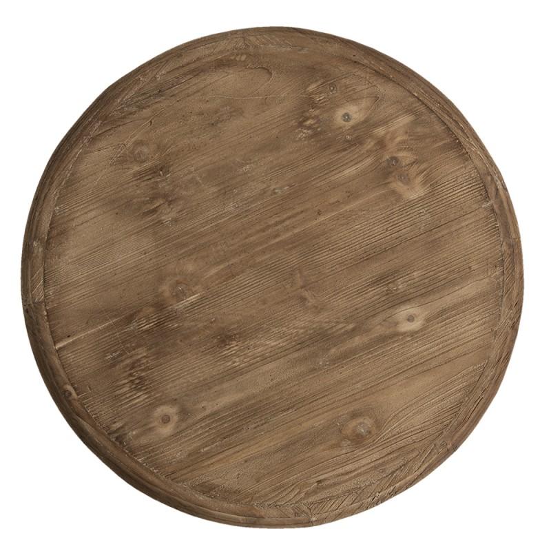 Clayre & Eef 6H1970 Bijzettafel Ø 56x45 Cm Bruin Hout Rond
