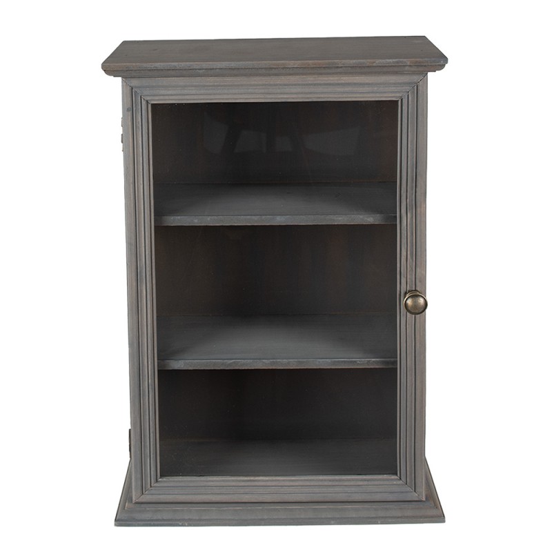 clayre & eef 6H1998G Wandkast 33x15x50 cm Grijs Hout Rechthoek Opbergkast