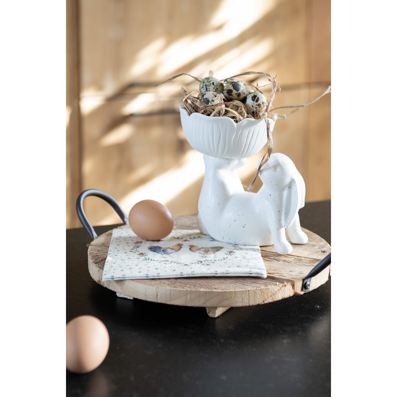 Clayre & Eef 6H2046 Dienblad Ø 26x2 Cm Bruin Hout Rond