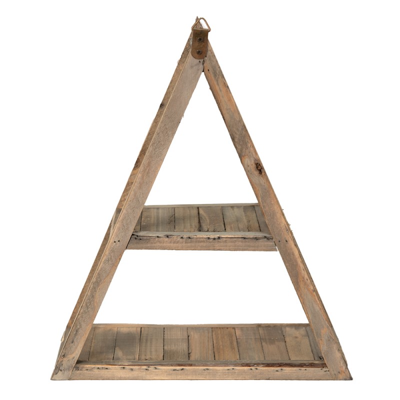 Clayre & Eef 6H2198 Wandrek 31x11x36 Cm Bruin Hout Wandplank