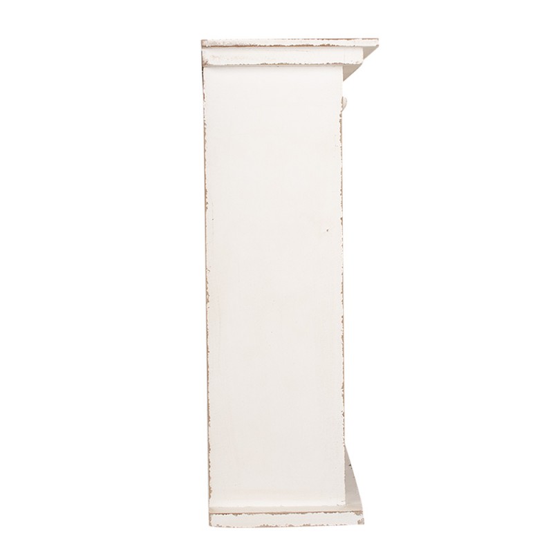 Clayre & Eef 6H2306 Wandrek 51x20x56 Cm Wit MDF Muurrek