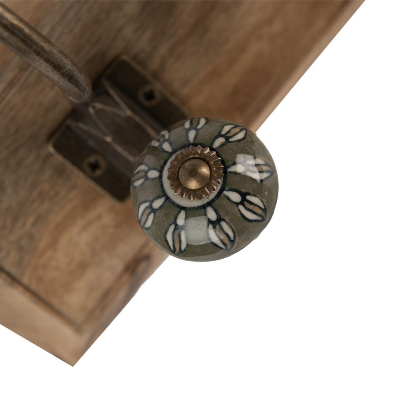 Clayre & Eef 6H2393 Wandhaak Set Van 4 45x11x18 Cm Bruin Hout