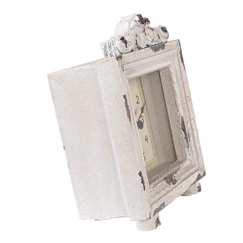 Clayre & Eef 6KL0832 Staande Klok 10x6x14 Cm Grijs Hout