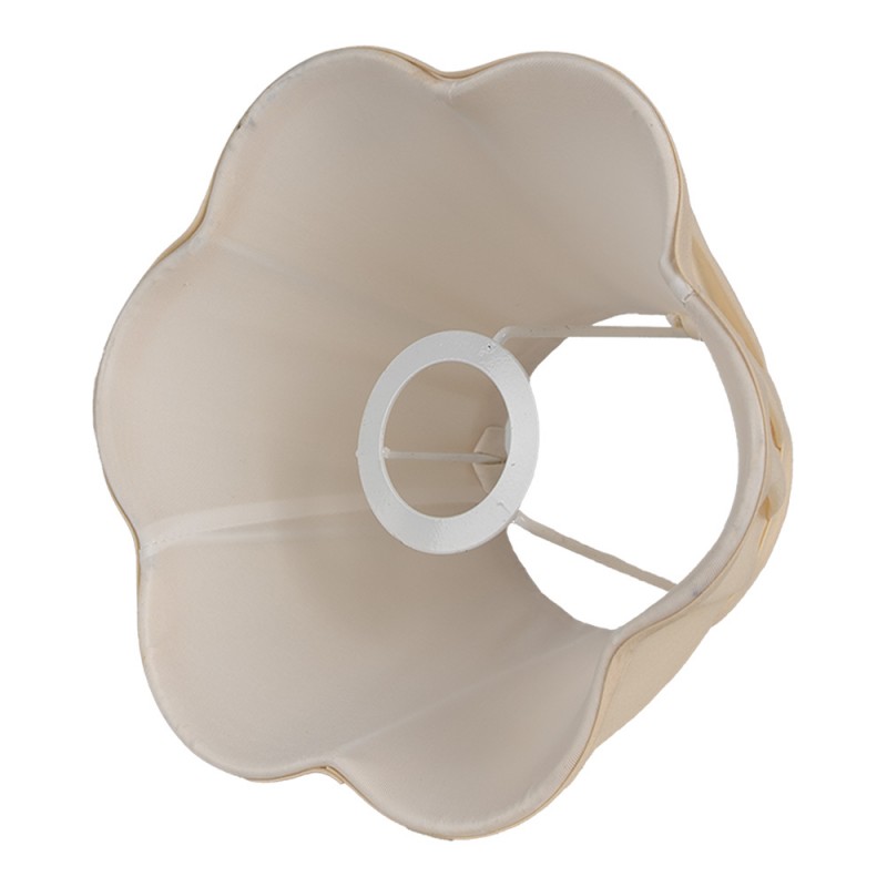 Clayre & Eef 6LAK0543M Lampenkap 20x13 Cm Beige Katoen Stoffen Lampenkap