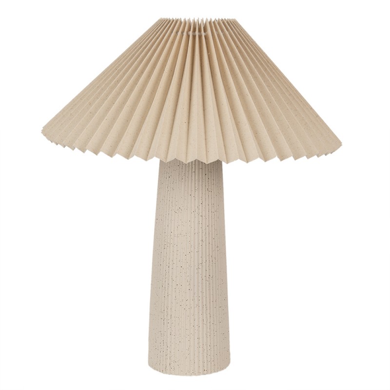 clayre & eef 6LMC0082 Tafellamp Ø 36x42 cm Beige Keramiek Bureaulamp